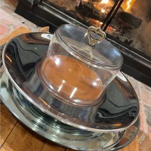 ‘60s - Kromex Cheese & Cracker Server with Box